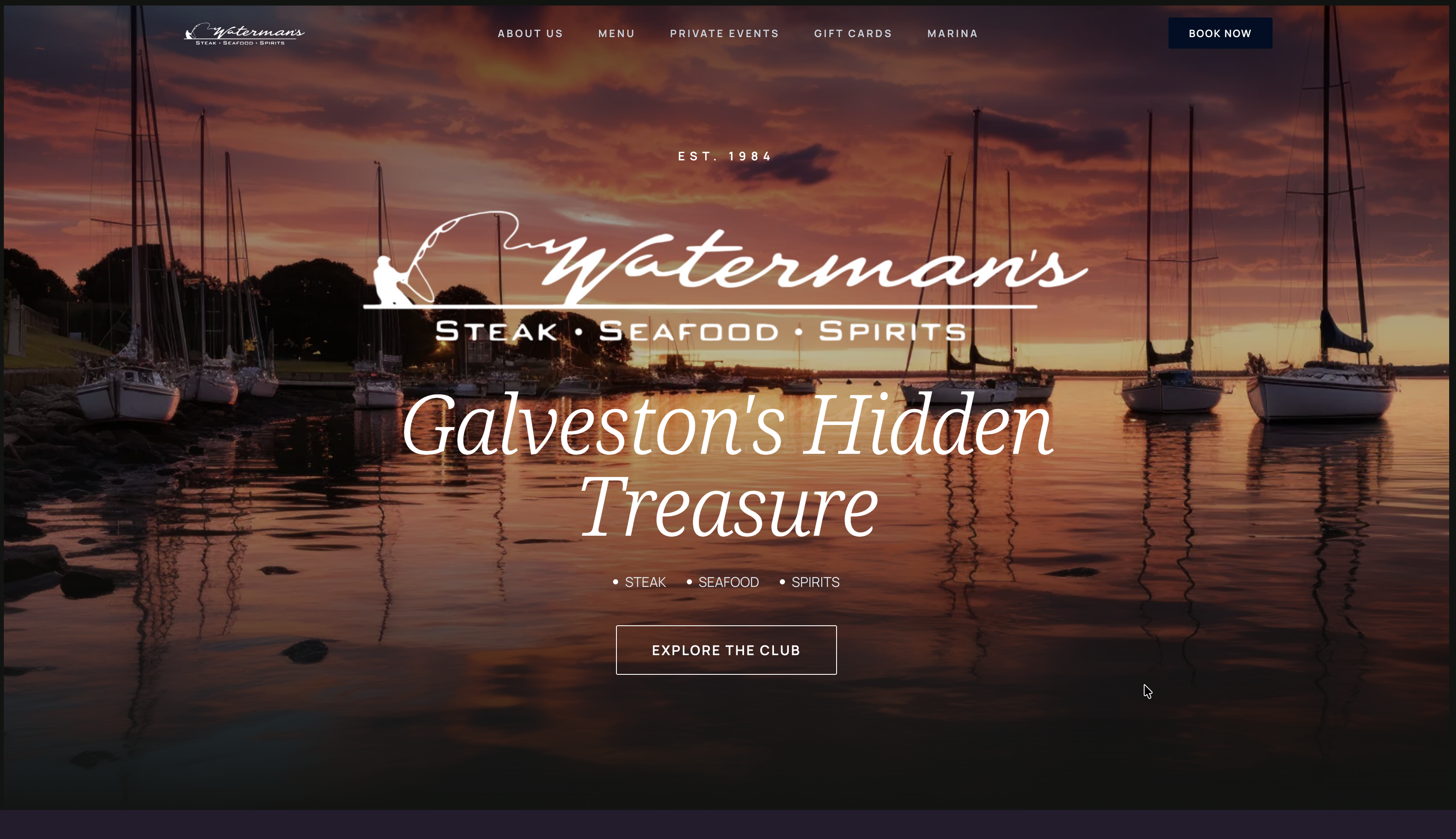 Waterman's Yacht Club & Fine Dining — Website