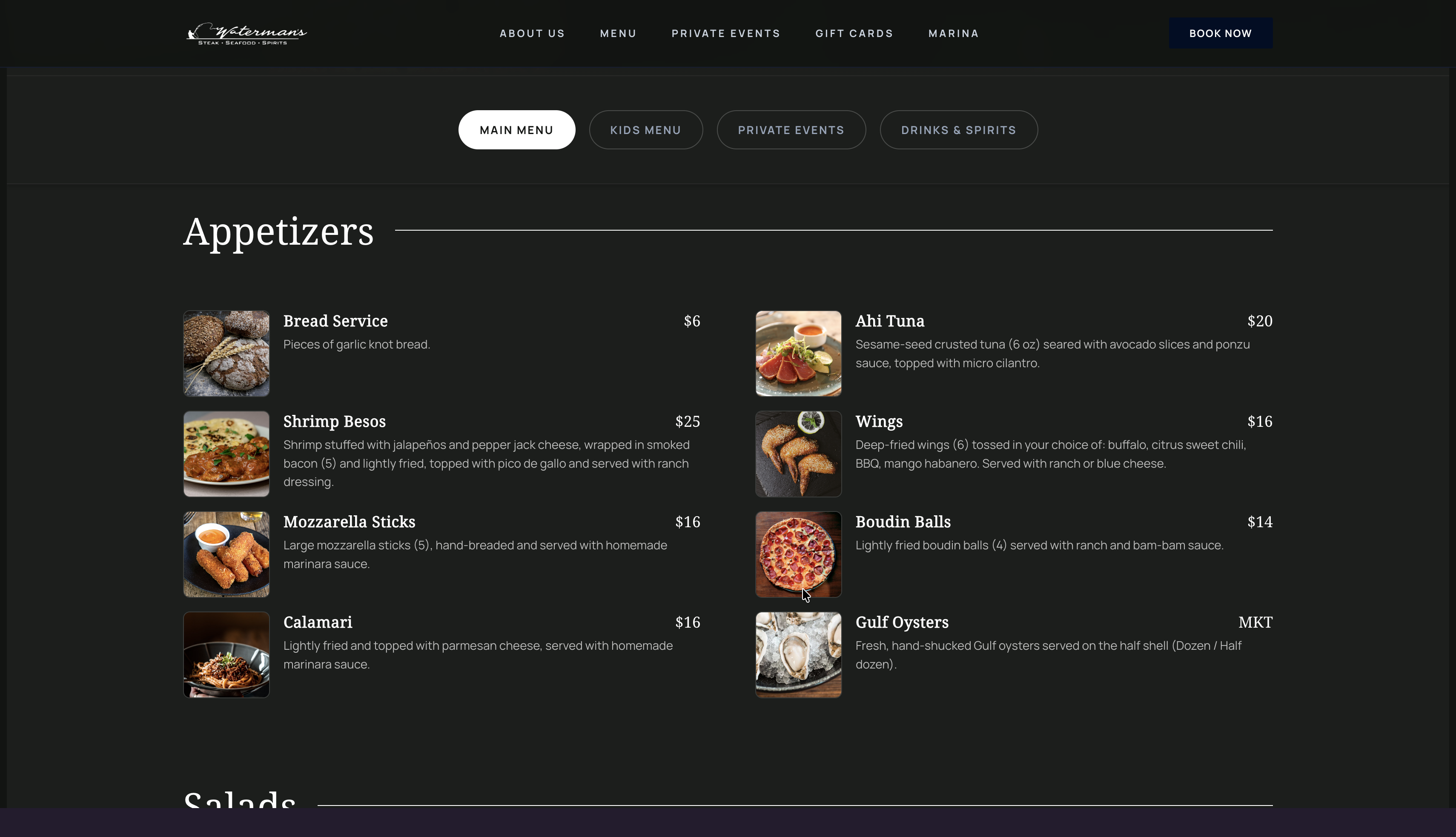 Waterman's Yacht Club & Fine Dining — Website - View 2